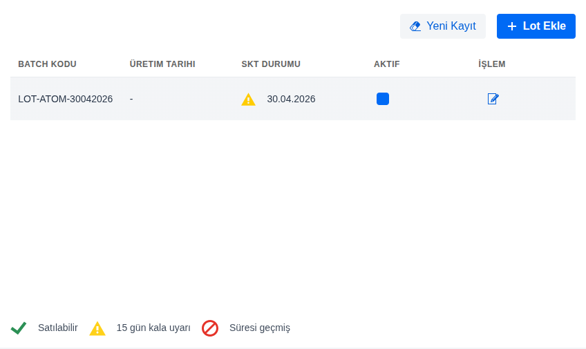 Lot Takibi