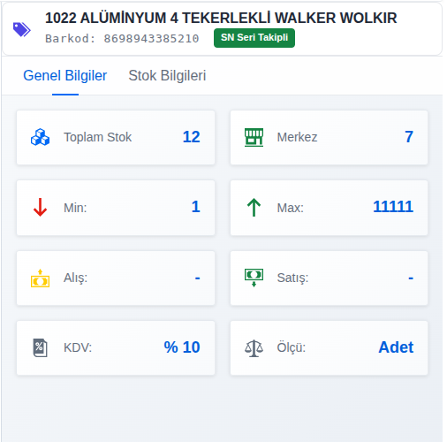 Stok Yönetimi